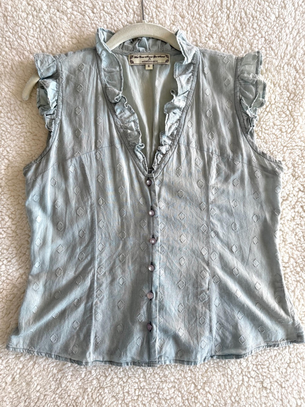 What Goes Around Comes Around for Anthropologie Ruffle-Trim Blouse